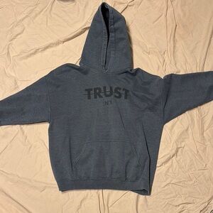 Gray Hoodie with Trust Graphic